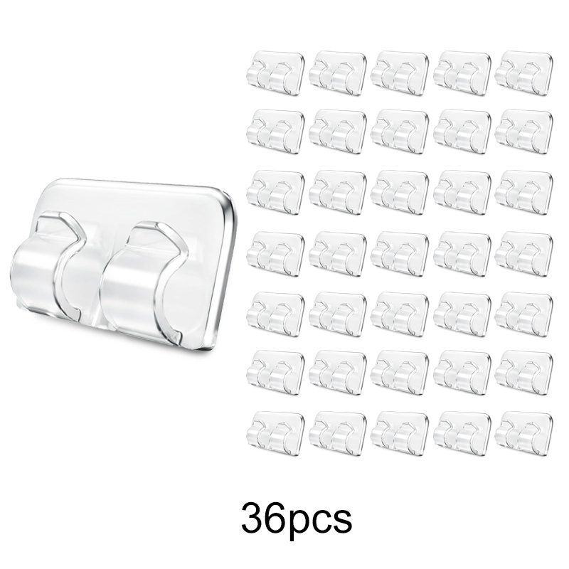 TEMU Clips de suspension extérieurs perçage, lot de 12/24/36, crochets robustes pour guirlandes de patio et décorations de Noël