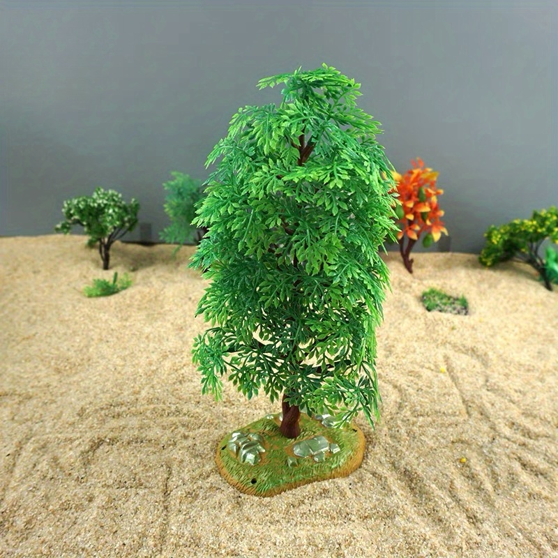 

1pc Diy Miniature Landscape Model Kit, Plastic Simulation Tree With Base, Tabletop Scenery Tree For Sand And Tabletop Display, Suitable For 14+