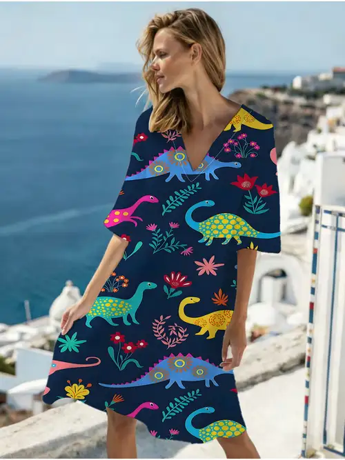 ladies dinosaur dress Critters: The Dinosaur ModCloth