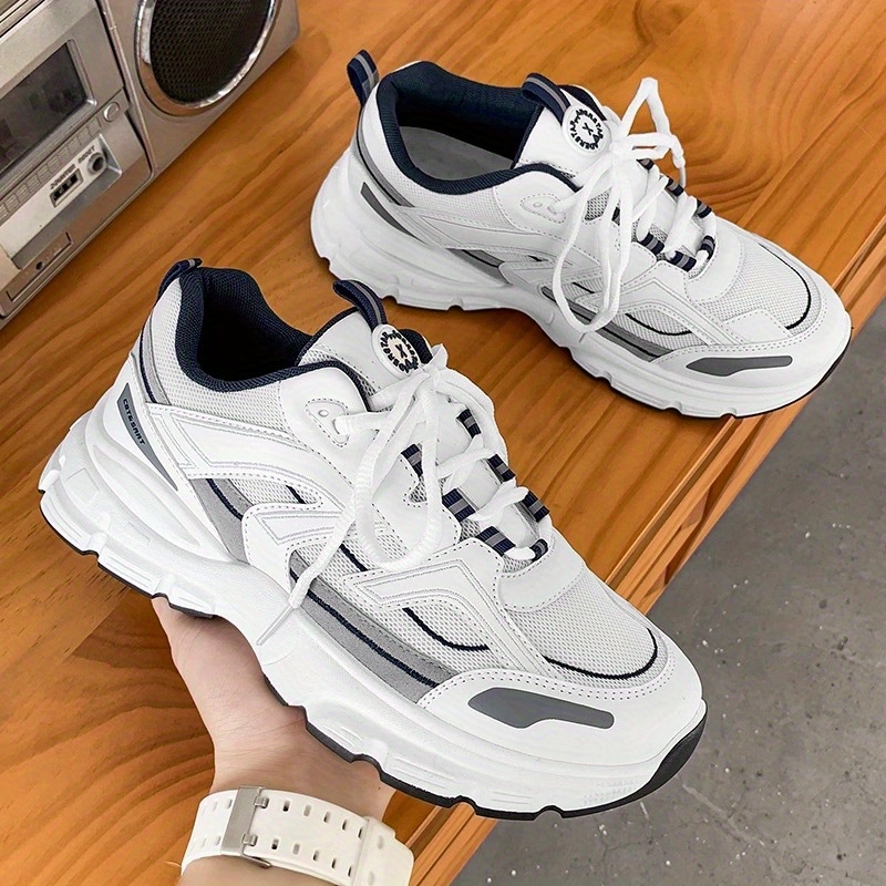 TEMU Summer Men's Shoes Breathable Mesh Student Running Teen Shoes