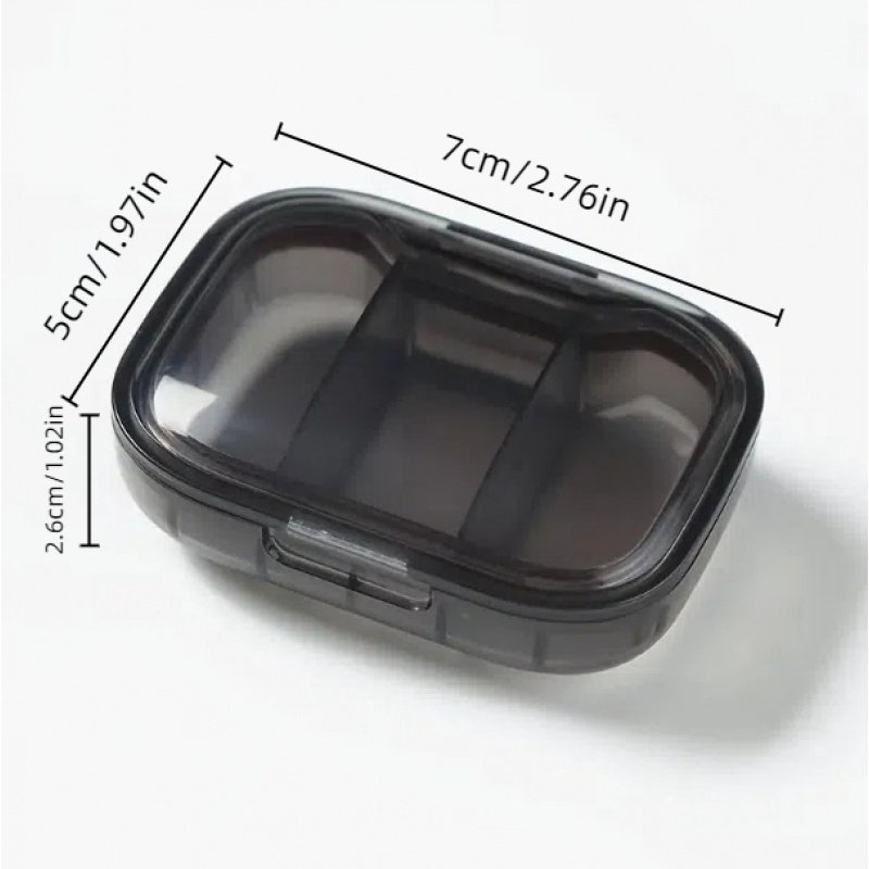 2pcs Portable Mini Pillboxes, Weekly Carry-On Pill Case