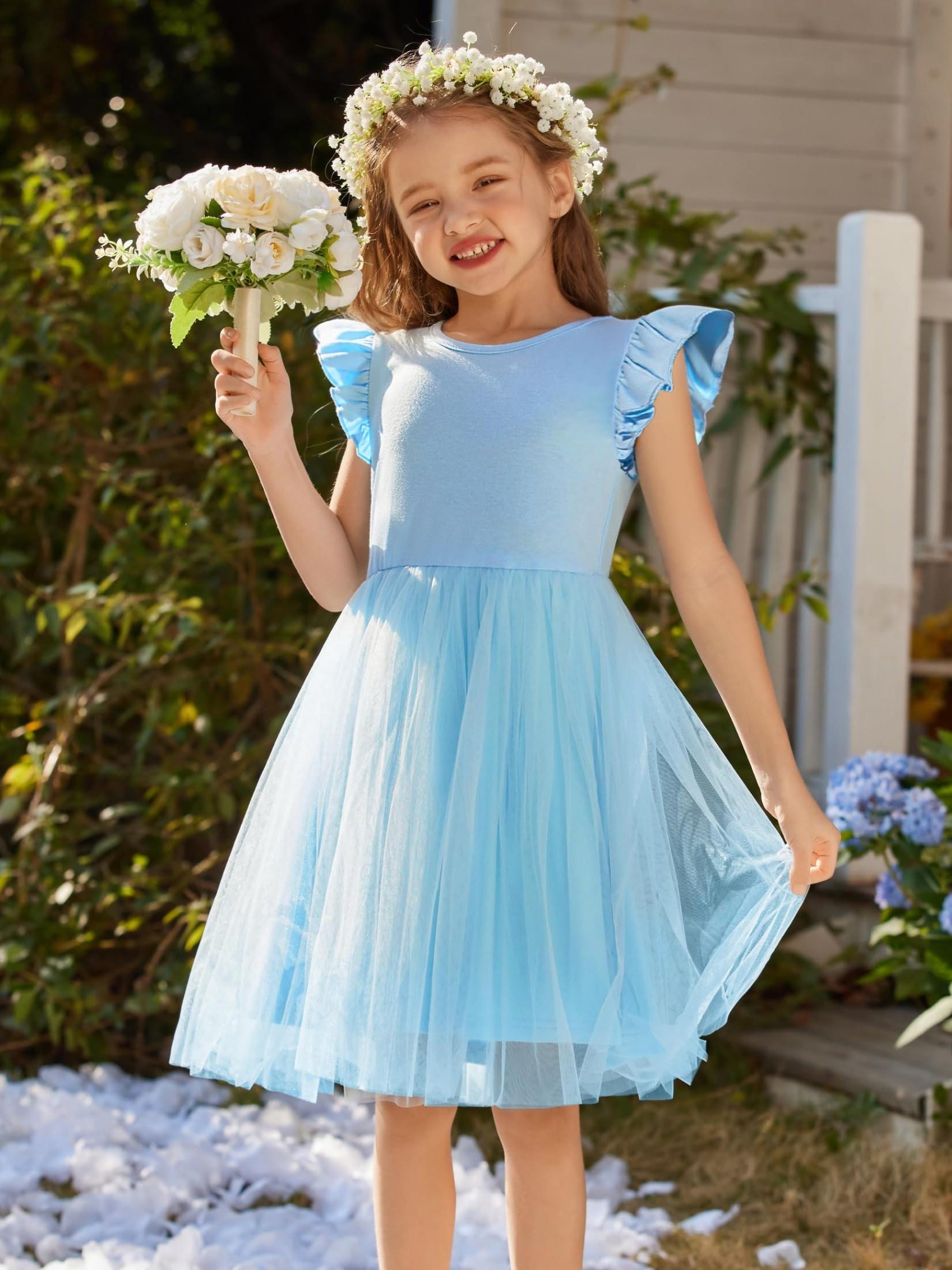 girls tutu ruffle cute tulle dress summer party princess - Temu