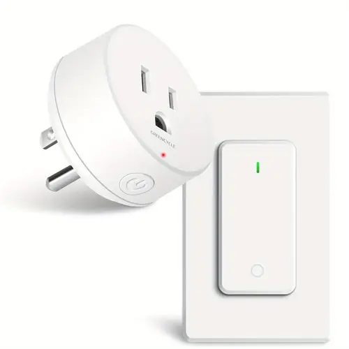 remote switch outlet remote control outlet plug with switch wireless on off light switch wall mounted 15a 1500w tuv list no wiring needed 500ft rf range for lamp fans household appliances