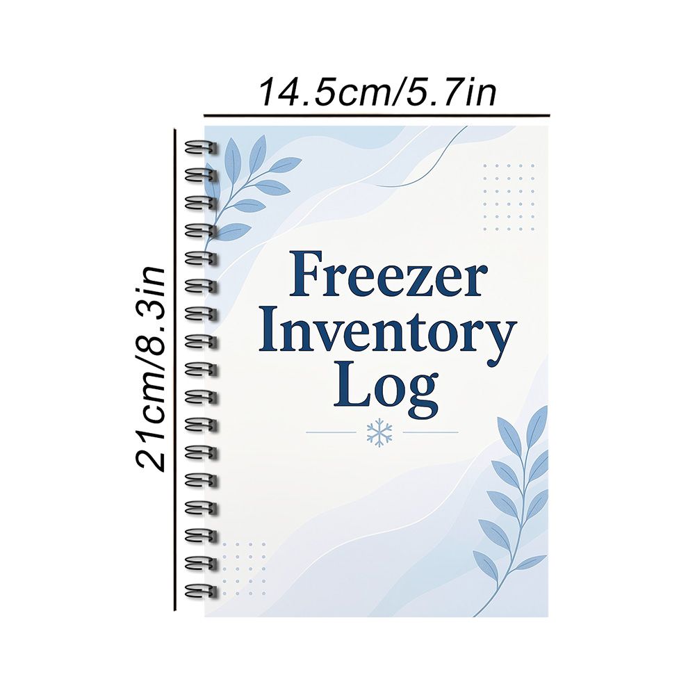 TEMU 1pc Elegant, Freezer Inventory, Log Notebook, 5.7x8.3 Inch, Spiral Bound With Motif, Kitchen Organization , (60 Pages) Perfect For Home Managers
