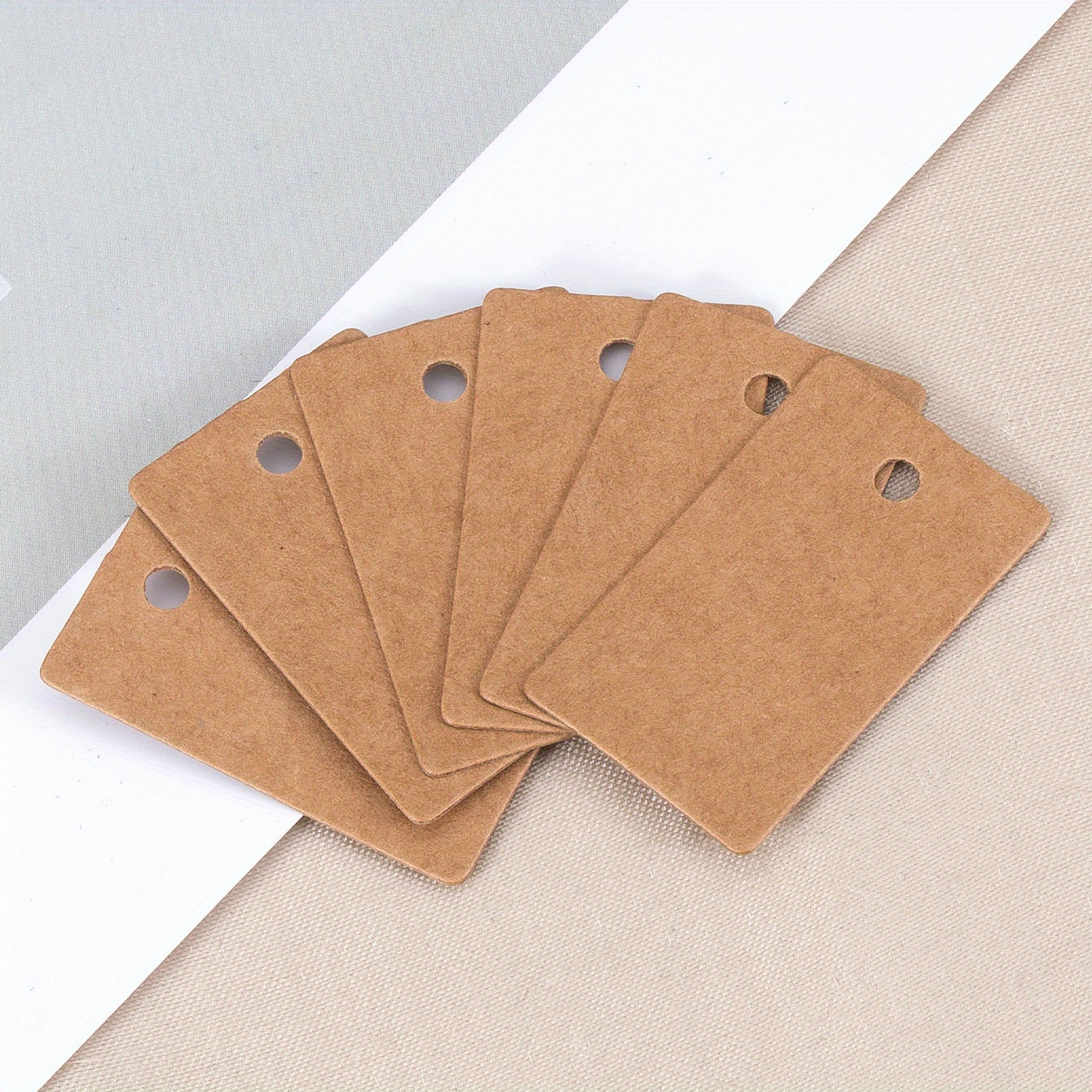 50pcs Blank Paper Labels Square Cards With Hanging Holes For Diy Crafts/jewelry Tags Retail Product Hangtags