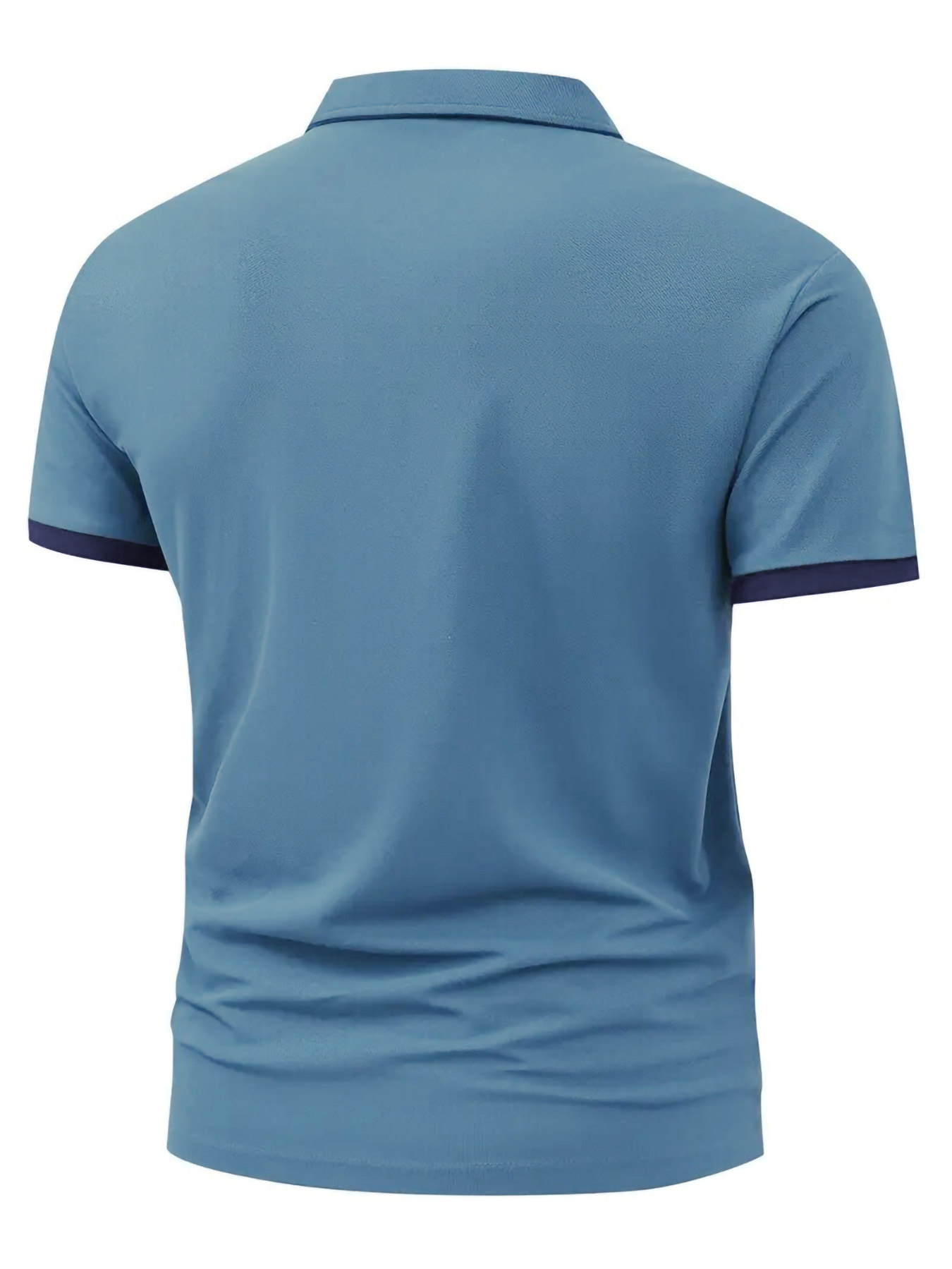 Summer Men's Letter and Flag Pattern Print Button- Shirt with Turnover Collar, Outdoor Sports Casual Business Comfortable Pique Short Sleeve Top