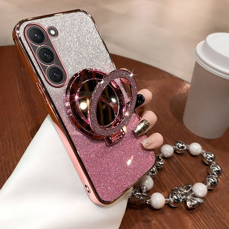 TEMU New Case With A Glitter Makeup Mirror Holder For A15 4g, A55 5g, A33 5g, And A53 5g.