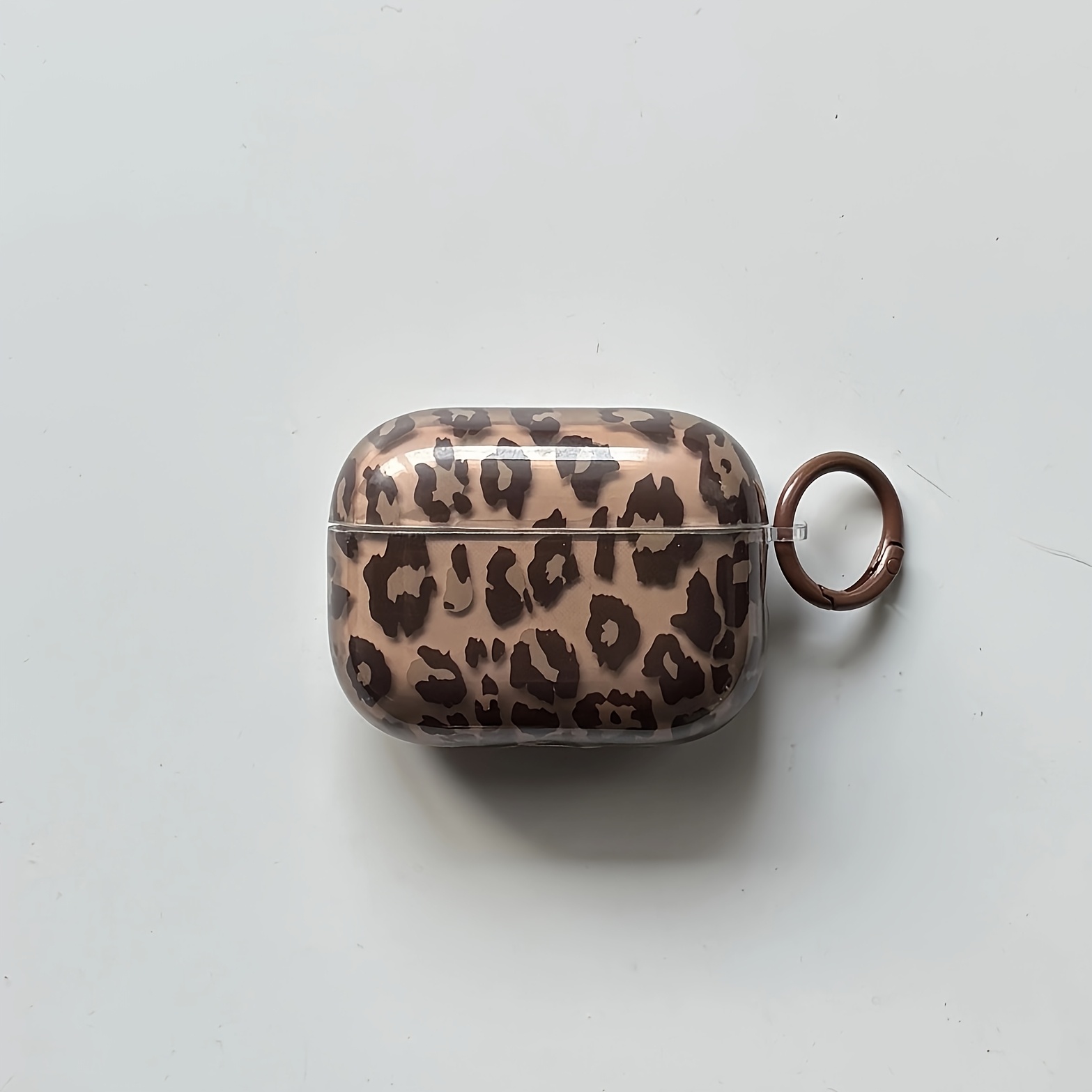 E-shop Herbstliche Vintage-Mode Kopfhörer-Schutzhülle mit Leoparden-Getigerter-Tabby-Muster, transparent , kompatibel mit Apple Pro 3 Hülle/ Pro 2