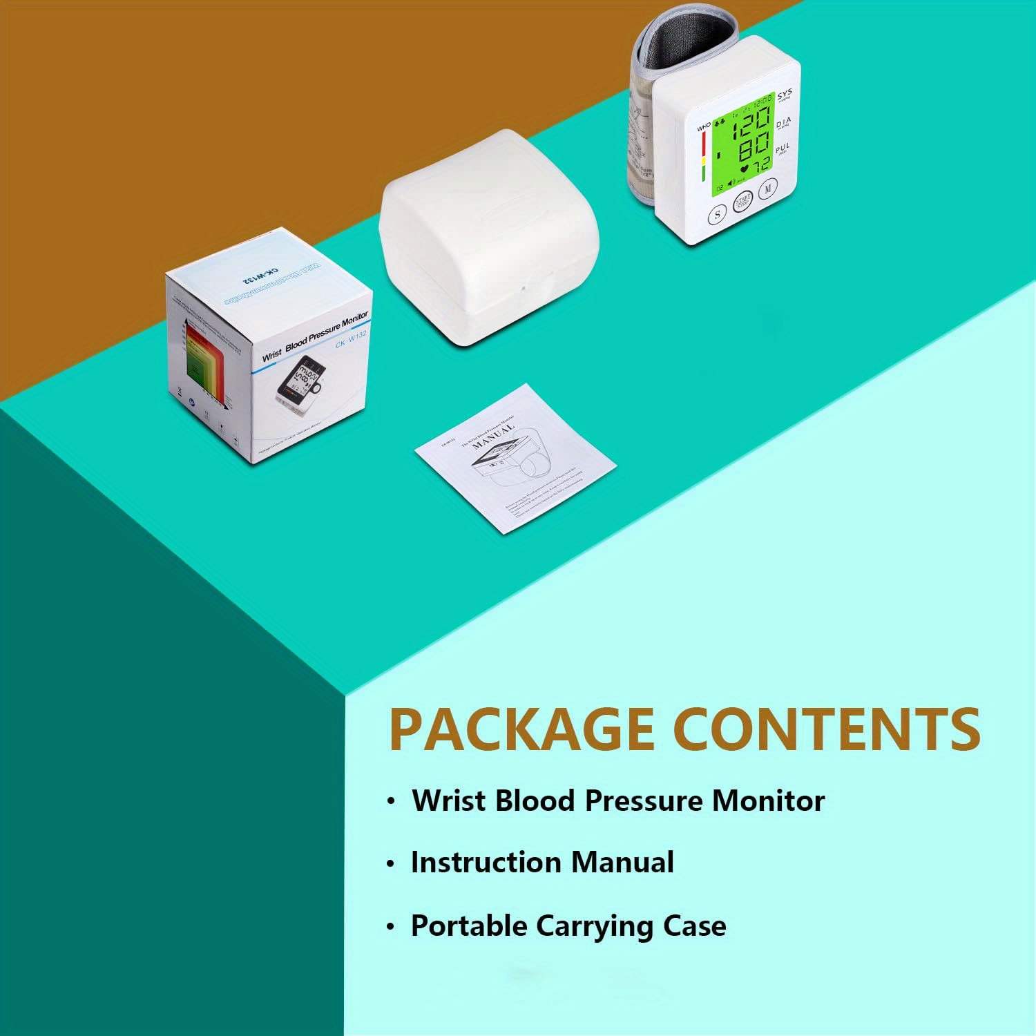   voice activated automatic wrist   with tricolor lcd display heart rate adjustable cuff digital   for home use battery operated 2 aaa blood pressure checker   monitor soft fabric cuff   for home Product details 10