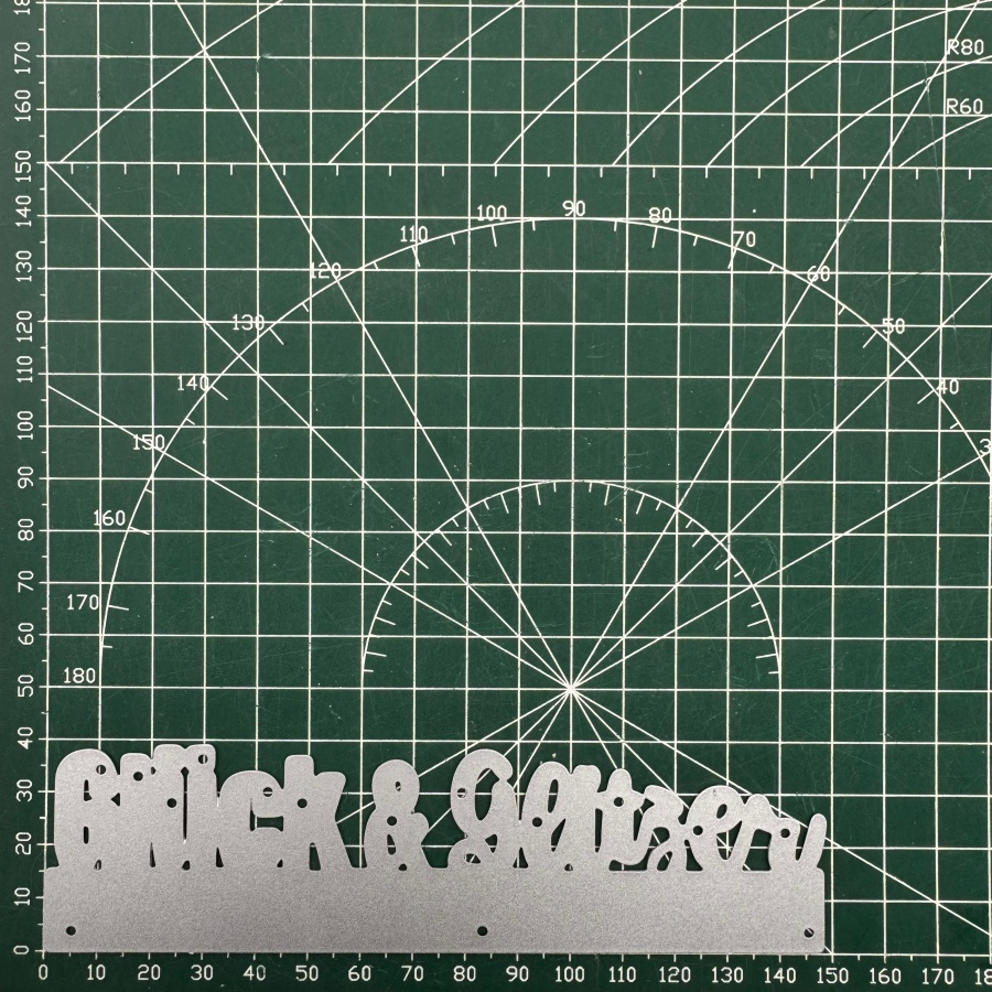 German Letter Glück & Glitzer Metal Cutting Dies For Diy Scrapbooking Card Making Stencils Embossing Craft Decoration