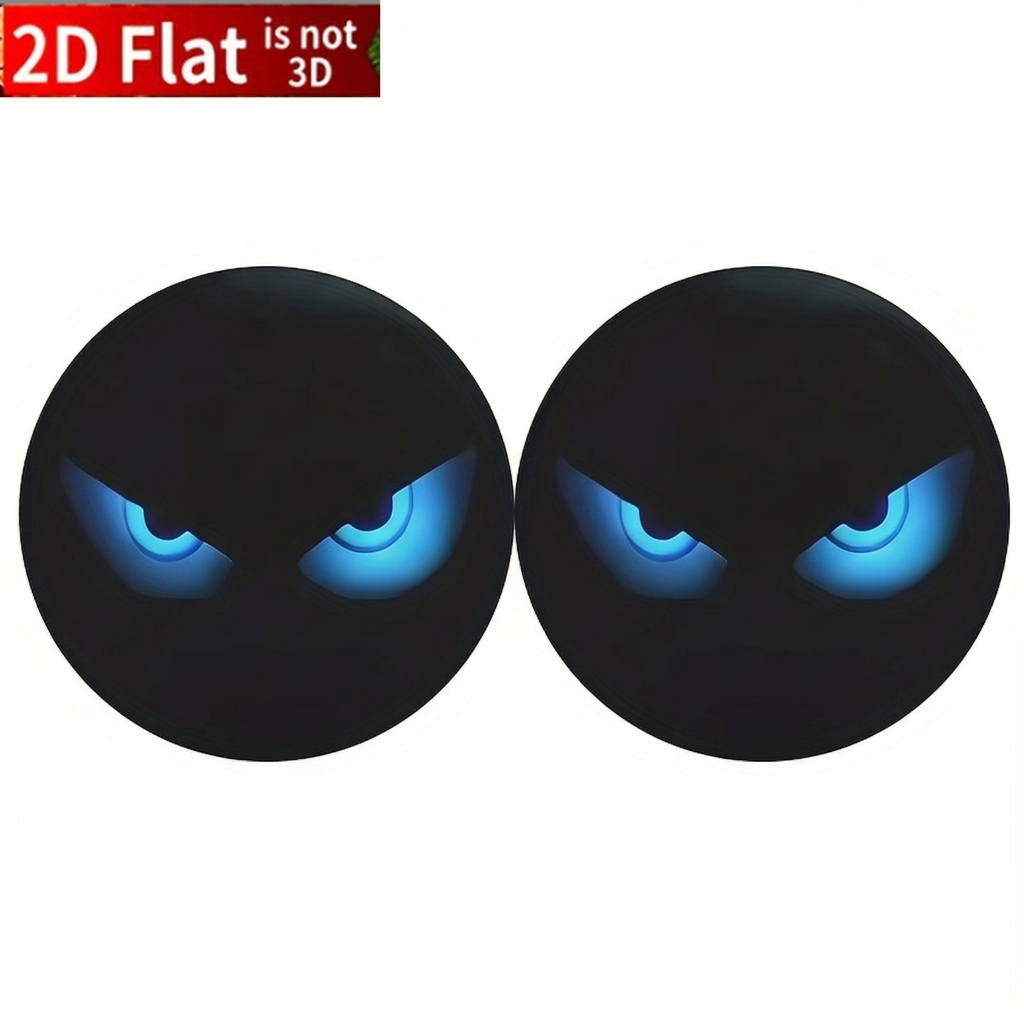 TEMU Lot de 2 sous-verres de voiture en caoutchouc à motif yeux | Plats 2D, antidérapants et durables | Universels pour tous les véhicules, faciles à
