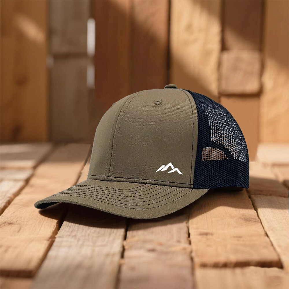 TEMU Design With Pattern, Adjustable High-quality Breathable Baseball Cap For Truckers, Fashionable Style Unisex Mesh Cap, Personalized Printed Hat.