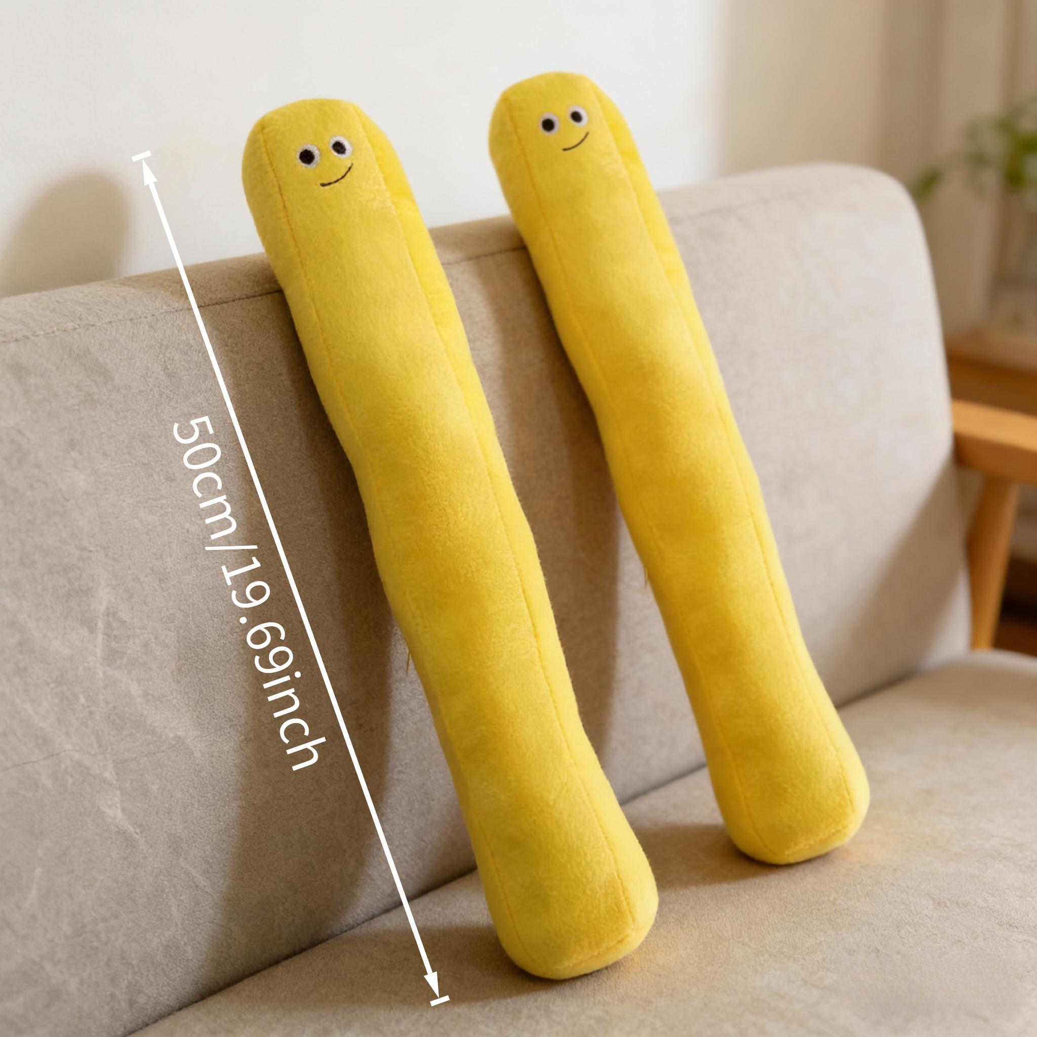 Image of 2pcs Fun Dolls, Cute Long Throw Pillow, Companion Doll, Companion Decoration, Girls&; Gift, Durable And Portable Cute Item, Festival Gift, Plush Toy Pillow, Household Goods, Halloween, Christmas
