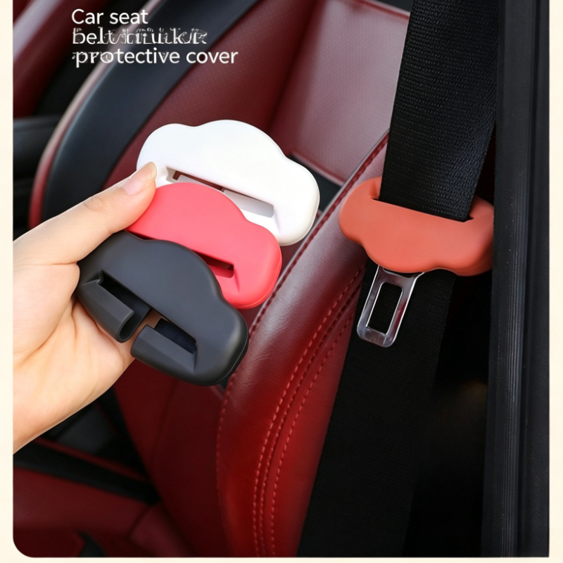 TEMU 4pcs (4-pack) Car Seat Belt Covers Suitable For Vehicles, Noise-reducing Shock-absorbing Protectors With Safety Covers, Scratch-resistant For