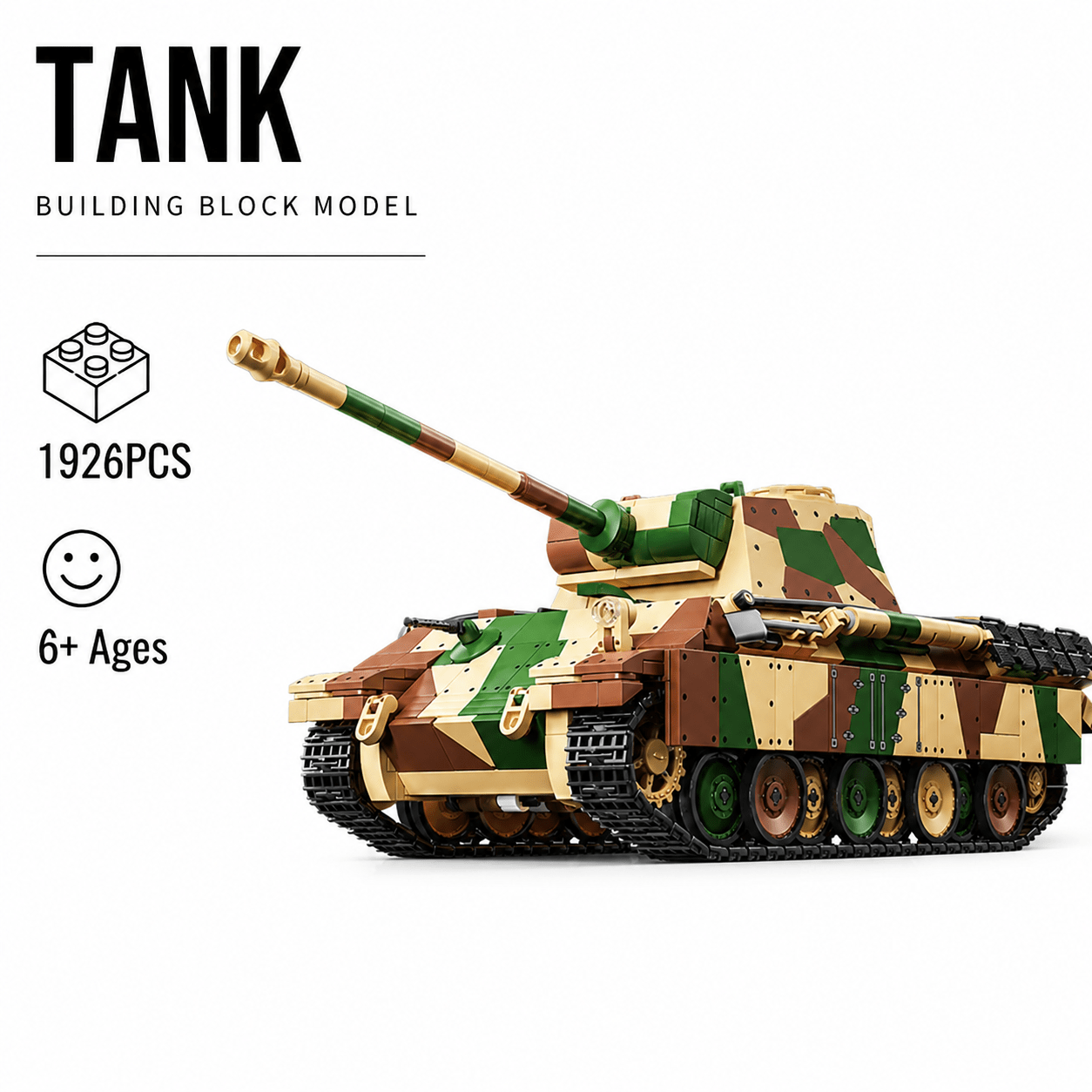 1926pcs TANK Detailed DIY Creative Building Blocks Toy Set