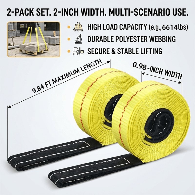 TEMU Set cinghie di sollevamento e sollevamento, di sollevamento ad resistenza da 3000 kg, nastro multiuso per movimentazione , e fasciatura