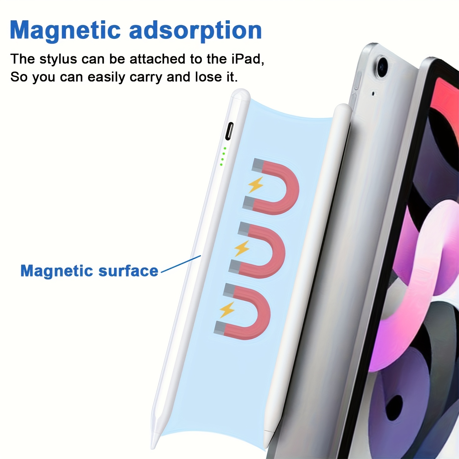  compatible ipad/ /microsoft - pencil à charge rapide, capacitif haute pour ios, samsung, avec pointe de remplacement et câble de charge Détails du produit 4