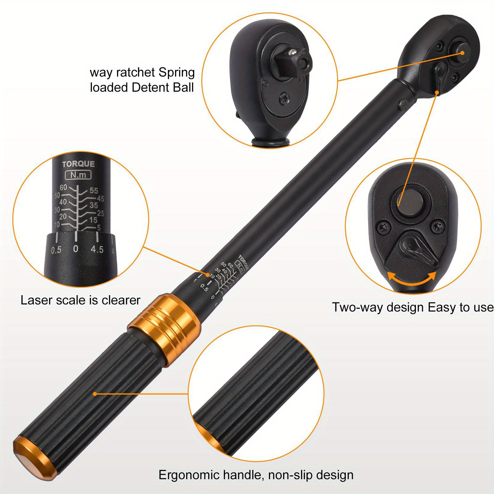 11pcs 3/8 Inch Adjustable Torque Wrench Set