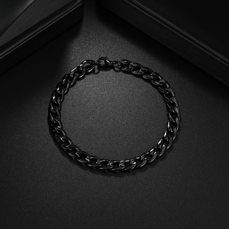 Image of A Stainless Steel Fashion Hip-hop Cuban Link Bracelet, A High-quality And Durable Bracelet Suitable For Daily Wear, The Gift