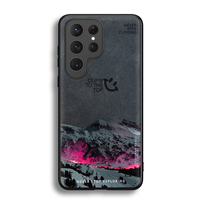 TEMU Phone Case - This Phone Case Features A Climbing Design, Drop-proof Design, Faux Leather Large Hole Texture, Shockproof Fashion Creative, Full