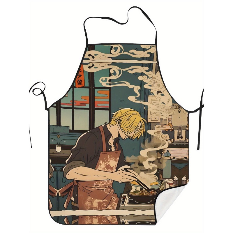 E-shop Schürze im Restaurant-Stil mit Cartoon-Aufdruck, in mehreren Größen erhältlich
