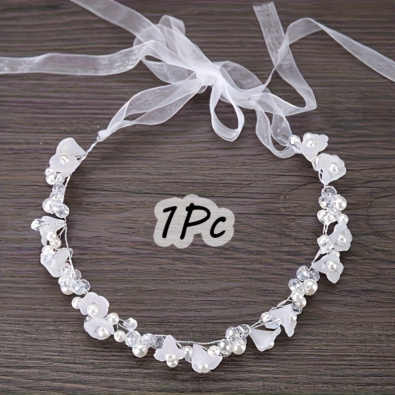 E-shop 1/2/3/4 Stk. Handgefertigtes Haar-Accessoire für Mädchen mit weißer Prunkwinde, geeignet für /Party/Geburtstag andere Anlässe