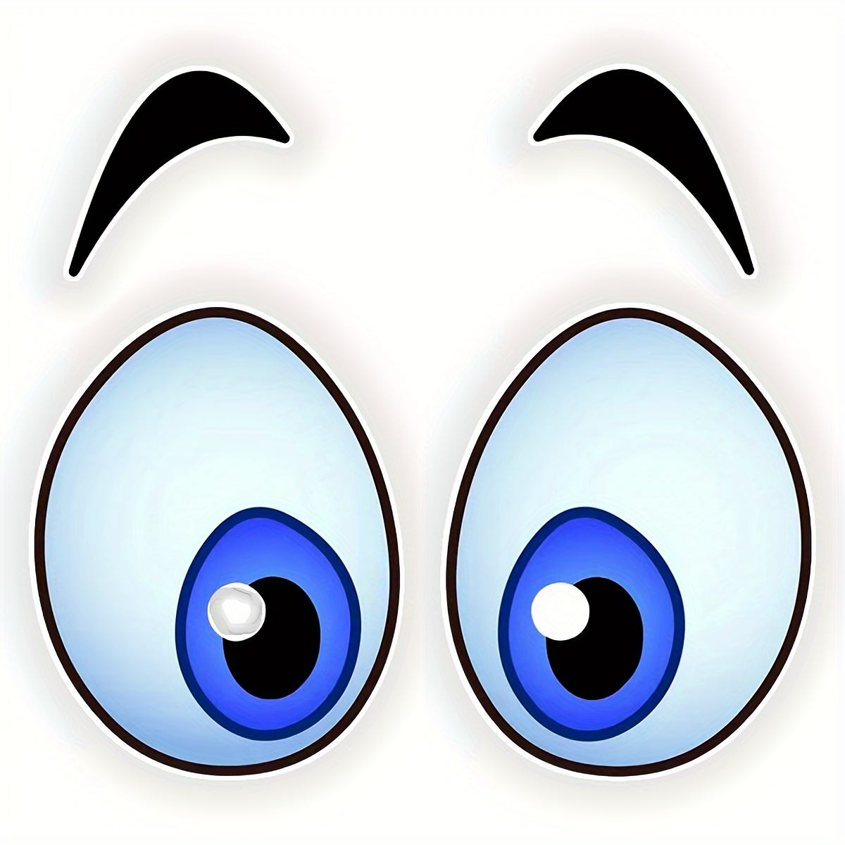Qf1359-cartoon Fun Eyes Decorative Stickers For Cars, Trucks, Motorcycles, Laptops, Window Glass, Decals, Bumper Stickers, Stickers