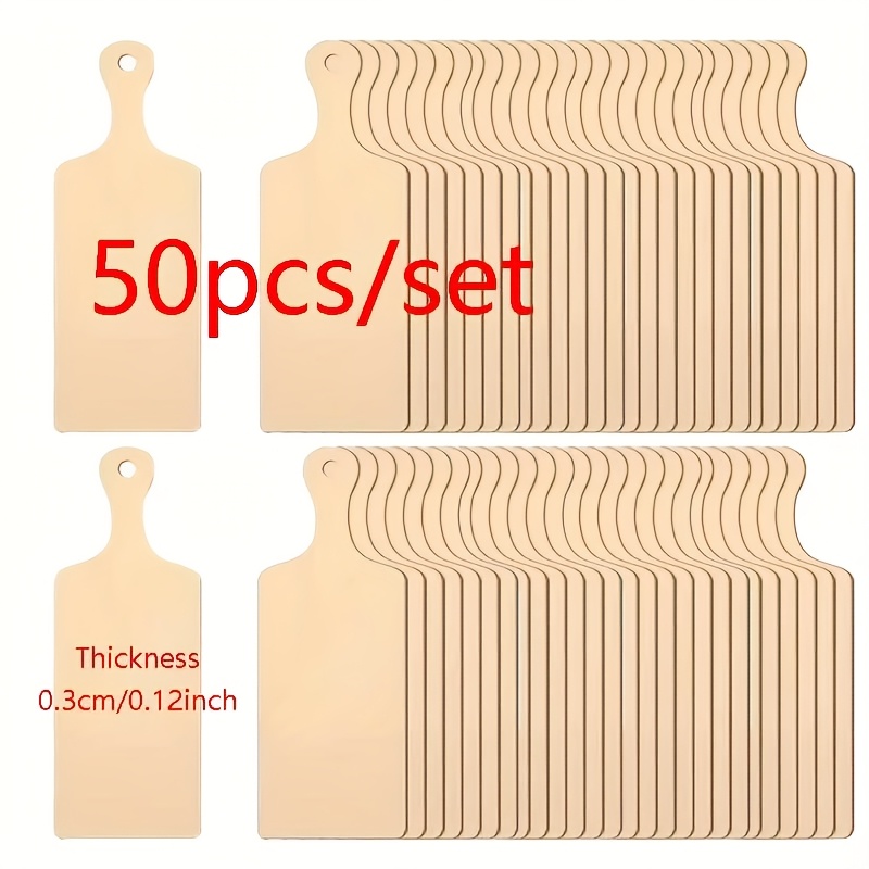 TEMU 50pcs Set Of Blank Wooden Panels, Holiday Pendants, Hanging Decorations, Unfinished Wooden Panels, Perfect Gifts For Christmas, Thanksgiving,