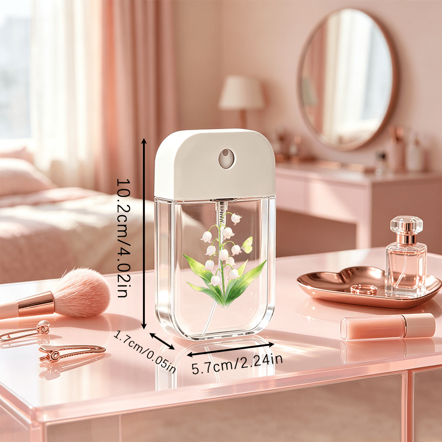 TEMU 1pc Lily Of The Valley Perfume Bottle, Fresh And Elegant, Suitable For Daily Use. Used To Hold Perfume And Create A Romantic Atmosphere. A For