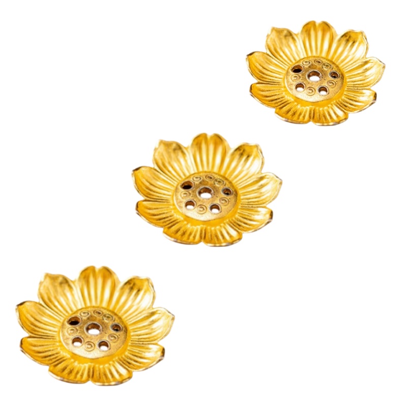 TEMU 3pcs, Golden Single-layer Lotus Plates, Home Decoration, Perfect For Christmas, Halloween, Easter, Hanukkah, Thanksgiving And Other Festive Home