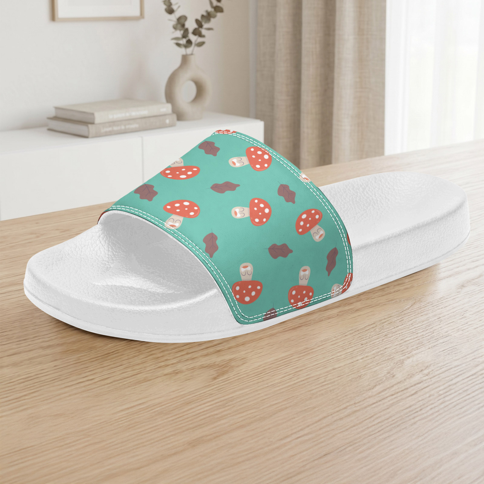   Herren Süße   Pilz Pantoletten, Leichte Bequeme Ganzjahres Hausschuhe, Rutschfeste Indoor- und Outdoor-Slides für Tägliche und Freizeitkleidung