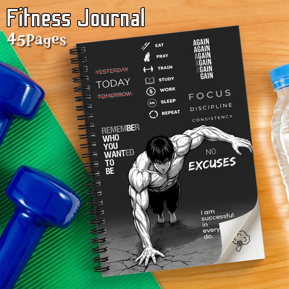 TEMU 1pc Planning Pads, Fitness Journal Workout Planner For Men And Women, Book And For Tracking Progress, Motivational Gym Fitness For Goals