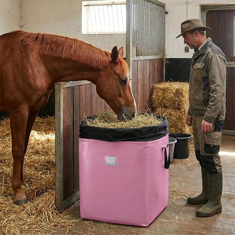 TEMU 137 Large Capacity 70x50x40cm Centimeters Large Horse , Beef And Sheep Hay Feeder, Slow Feeding Horse Feed Storage Horse Feed Transportation
