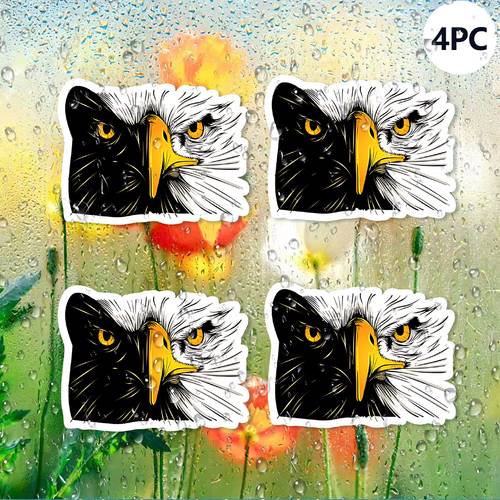 zdjęcie przedmiotu 4 szt. naklejki z oczami predatora, matowe, wodoodporne, jednorazowego użytku, na laptopa, tablet, ścianę, samochód, telefon, dekoracja szafki