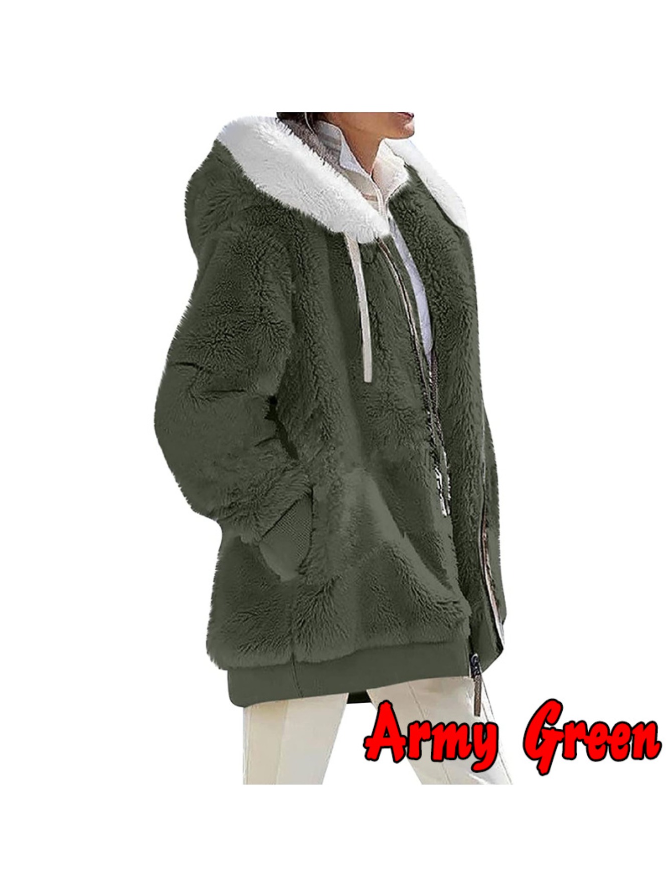 Women's Loose Sports Zipper Hooded Jacket