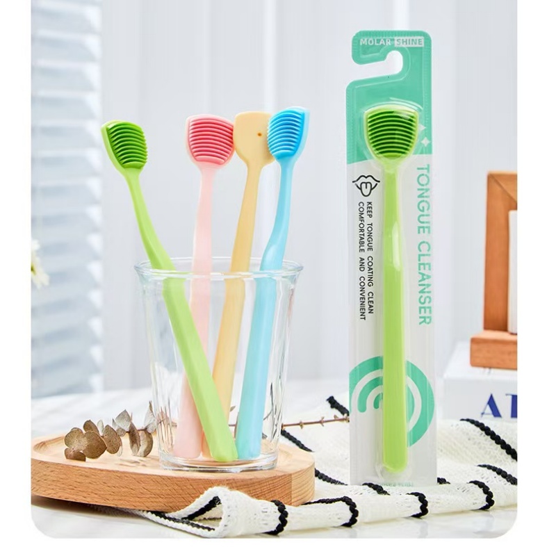 4pcs New Tongue Scraper and Cleaner, Soft Rubber Cleaning Tool