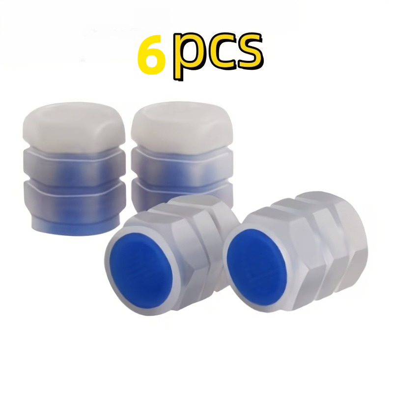 TEMU Set da 6 pezzi di tappi per valvola pneumatici fosforescenti, tappi per valvola fluorescenti, regalo elegante, adatti per aggiornamento