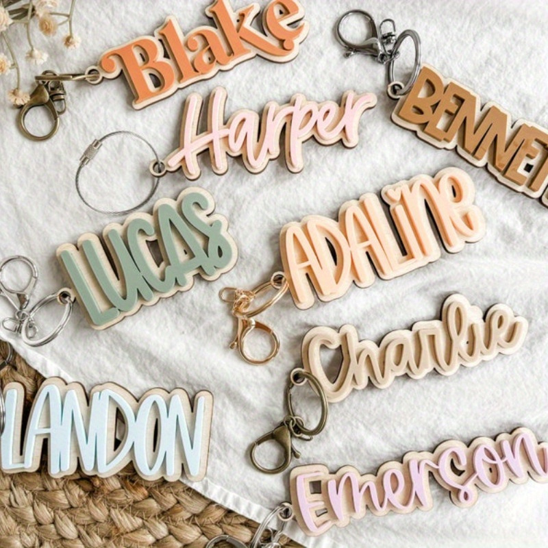 

Name Tag Keychain - Personalized & Luggage Id, Letter For