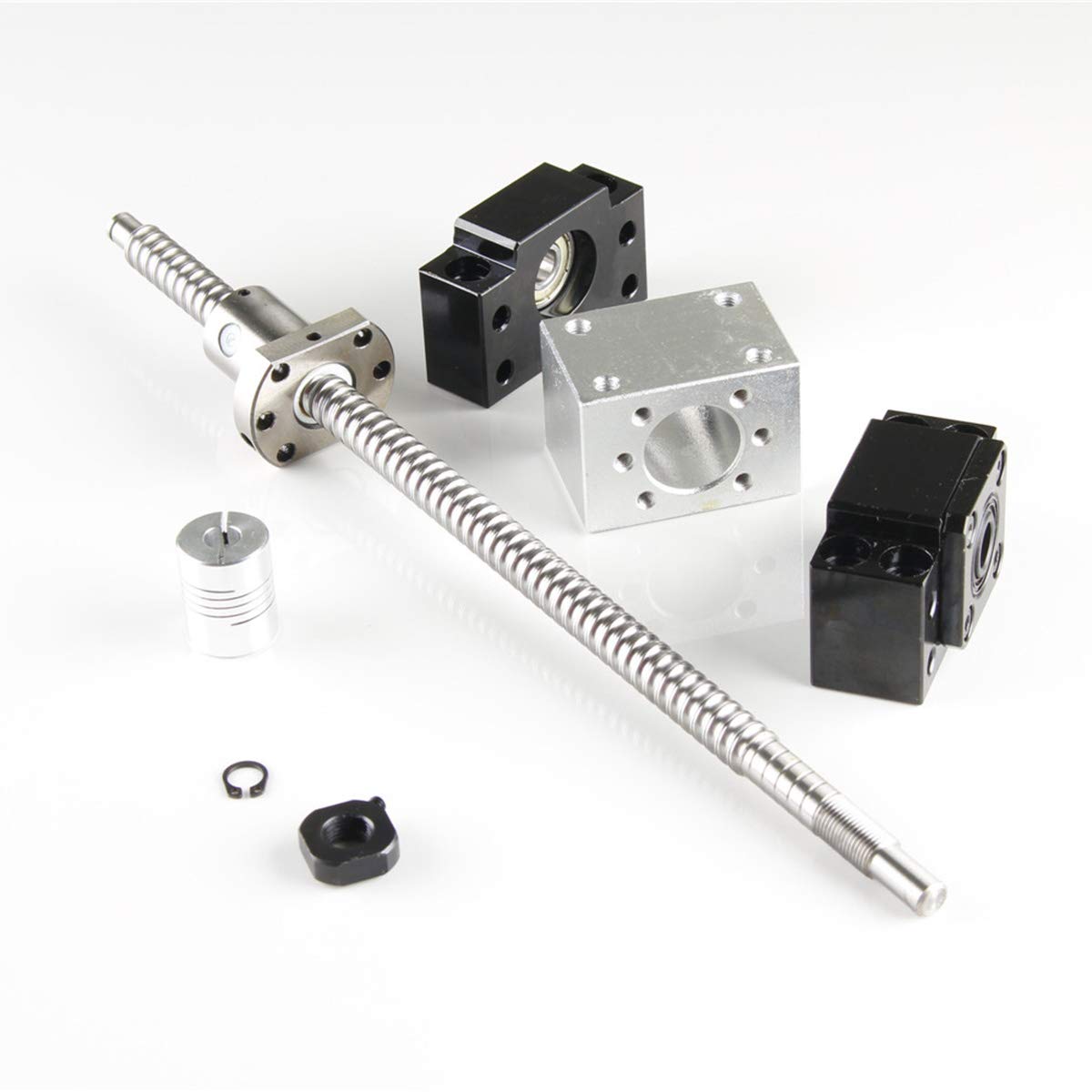 1pc Ball Screw Sfu1204-350mm With Support Units& Coupler For Cnc Machine Applications
