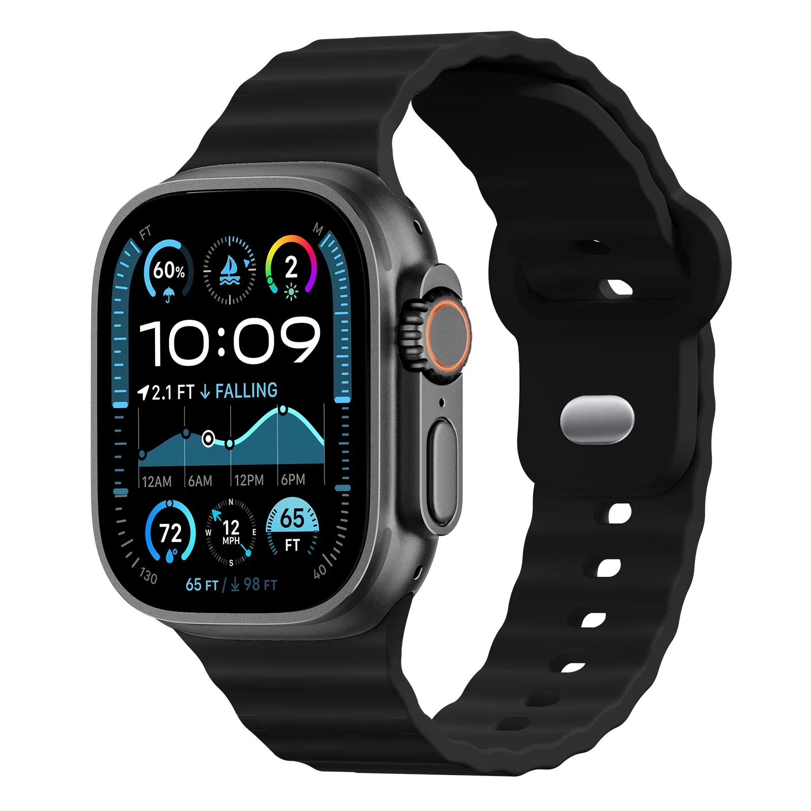 Image of Breathable Sports Silicone Replacement Strap For Watch, 46mm 44mm 40mm 47mm 43mm 49mm 42mm 45mm, Ultra 2 12 11 10 Se