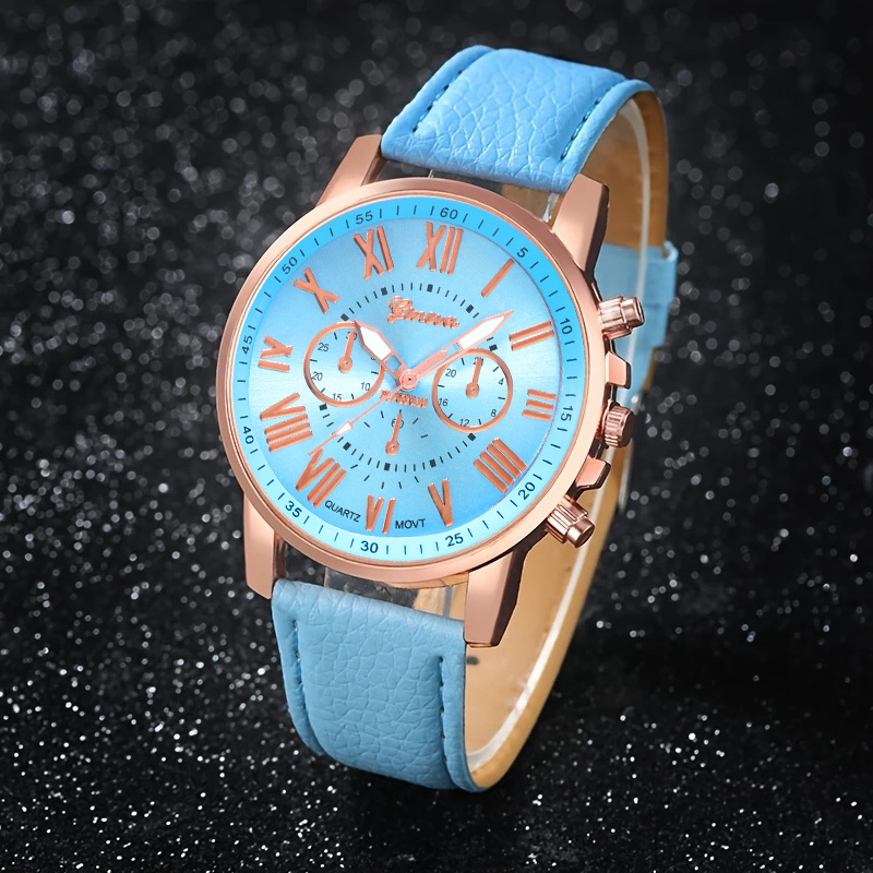 6 stuks MSCXDK Nieuwe Dames Business Luxe Mode Quartz Horloges, Ronde Wijzerplaat, Quartz Uurwerk, voor Dagelijks Gebruik en Formele Gelegenheden Polshorloge, Verjaardagscadeau, Jubileum, Afstudeercadeau - Luxe Design, Modieus Exquise, Feest, Valentijnsdag