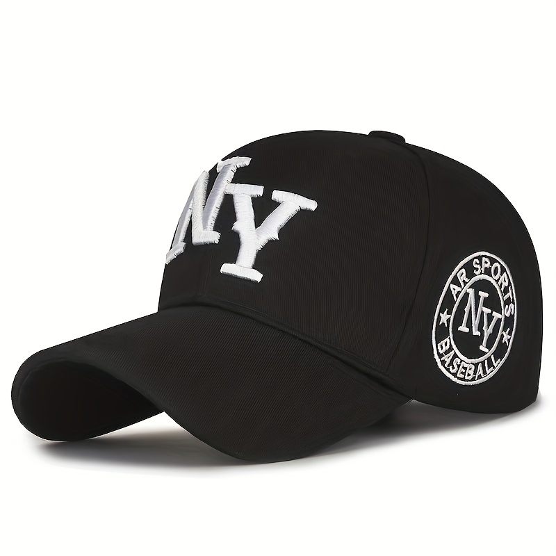 Unisex Ny Embroidered Baseball Cap, Outdoor Adjustable Casual Snapback Hat, Suitable For Travel, , And Vacations