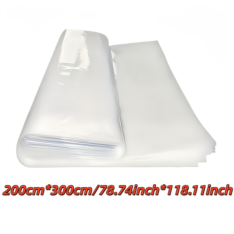 E-shop Dicke und robuste transparente Landwirtschaftsfolie, Größe 200.0 cm x 3.0 m, regenfest, winddicht, schneefest, reißfest, anti-aging und