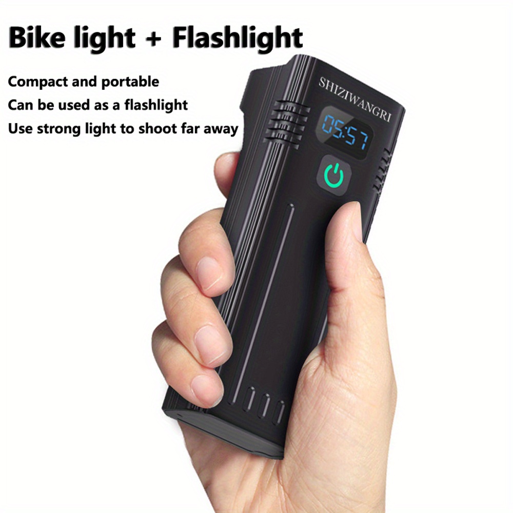 8*LED 10000mAh Fietslicht Bergfiets Voorlicht Hooglicht Vermogensdisplay USB Oplaadbare Koplamp Zaklamp -verblinding Aluminiumlegering Fietsaccessoires