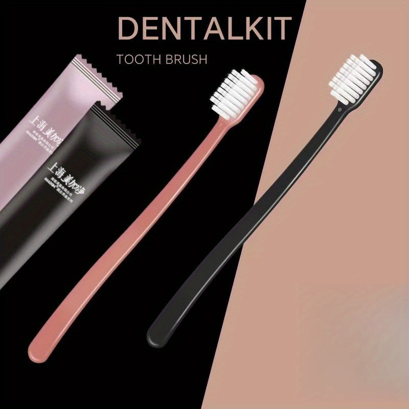 Portable Travel Toothbrushes and Toothpaste Sets, Full-Size Design