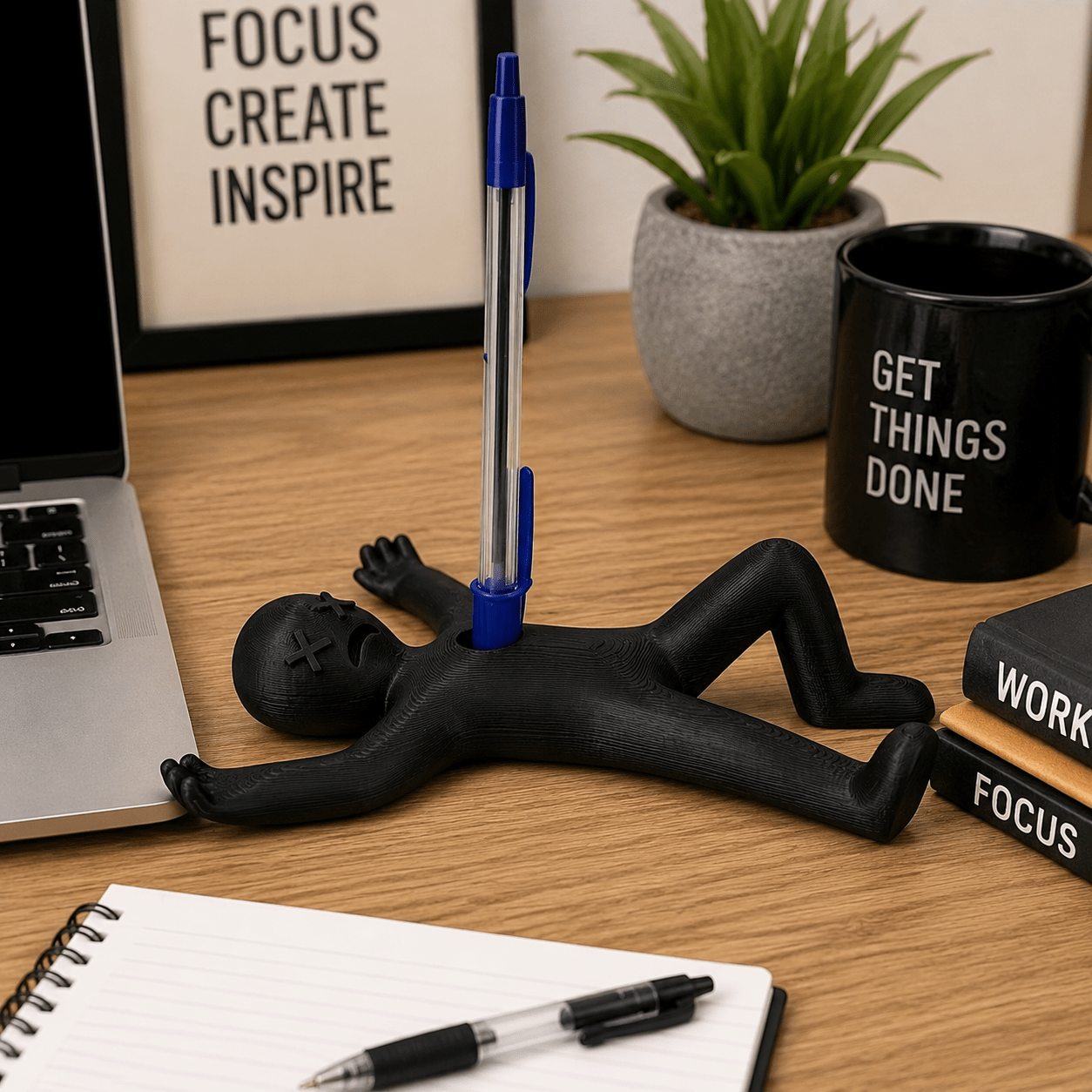 TEMU Porte-stylo créatif de bâtonnet - Compatible avec plusieurs stylos, de place sur avec bâtonnet, cadeau de papeterie amusant adapté à domicile,