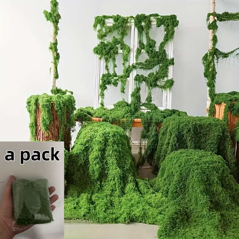 TEMU 1 Pack Of Realistic Artificial Moss - Designed For Natural Outdoor/lawn Use, Durable, Fade-resistant, And Maintenance-free Garden Decoration.