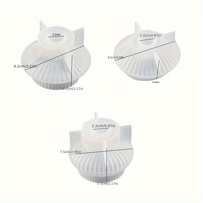 E-shop 3er-Set - Geometrisch gestreifter Kerzenhalter Silikonform - für und Herstellung, Basteln mit Harz und Gips, Heimdekoration, Hochzeiten, Partys