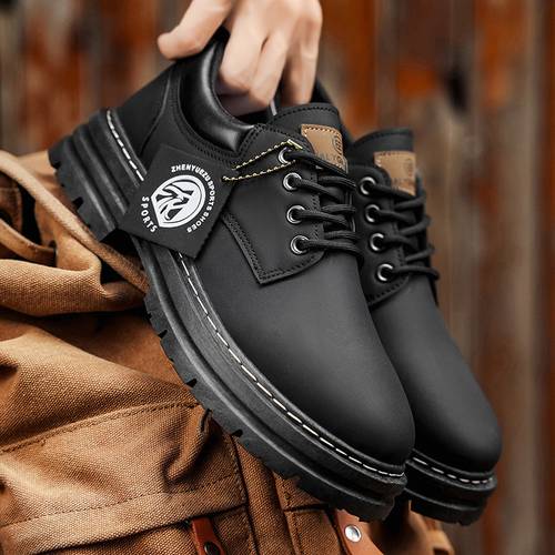 photo de l'article 1 paire de baskets décontractées pour hommes, chaussures de tennis tendance et polyvalentes, chaussures dextérieur pour hommes, pour le camping