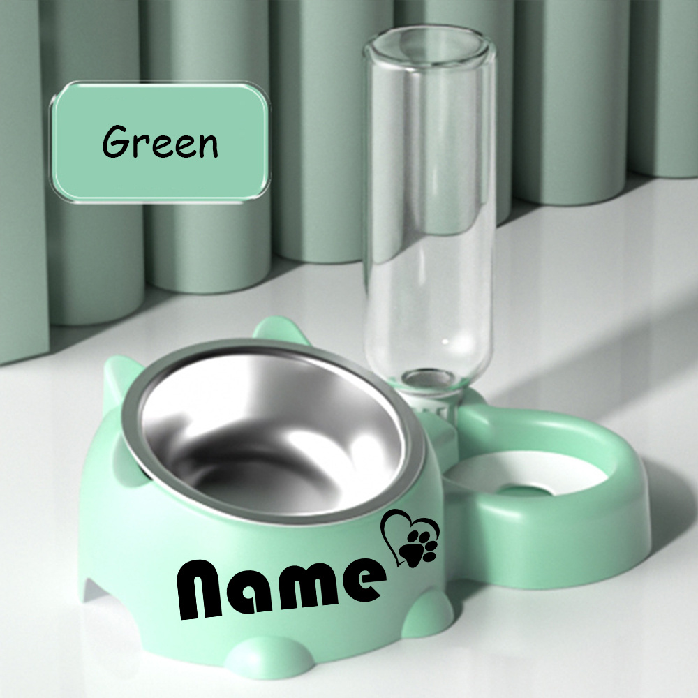 Bol à Nourriture pour Animaux Personnalisable, Multifonction en Matériau PP, Adapté aux Chats et Chiens, Ensemble Cadeau Parfait pour Chiens